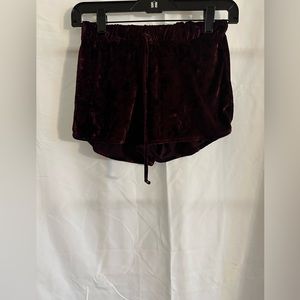 Luna Chix Burgundy Velour Short Shorts - S